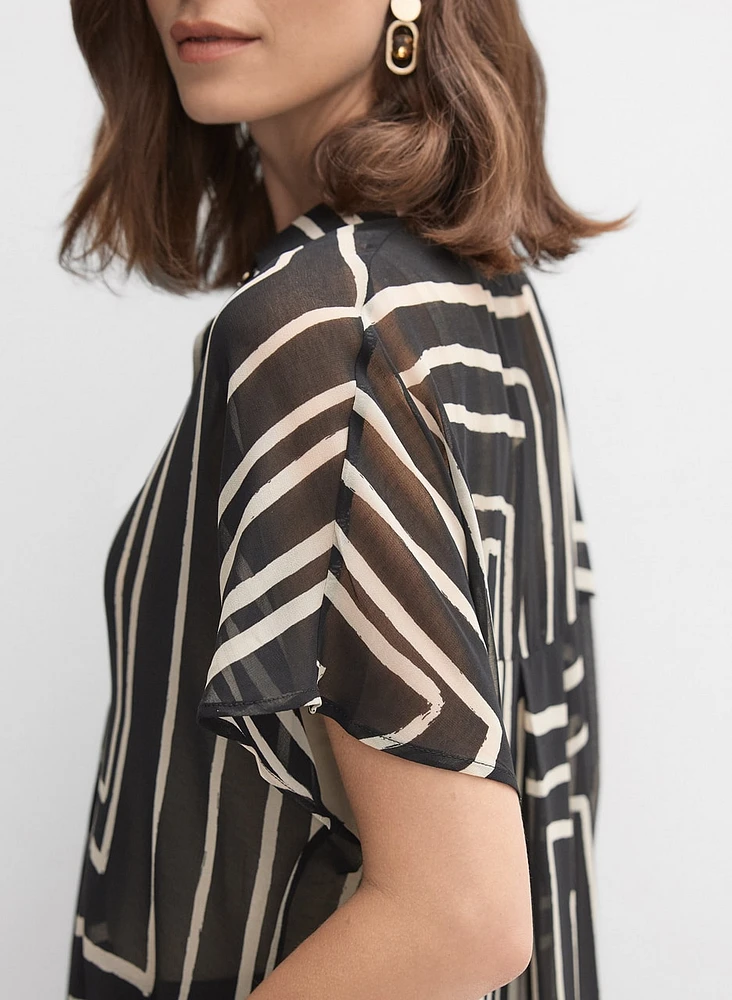 Joseph Ribkoff - Geometric Button-Down Blouse