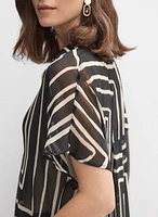 Joseph Ribkoff - Geometric Button-Down Blouse