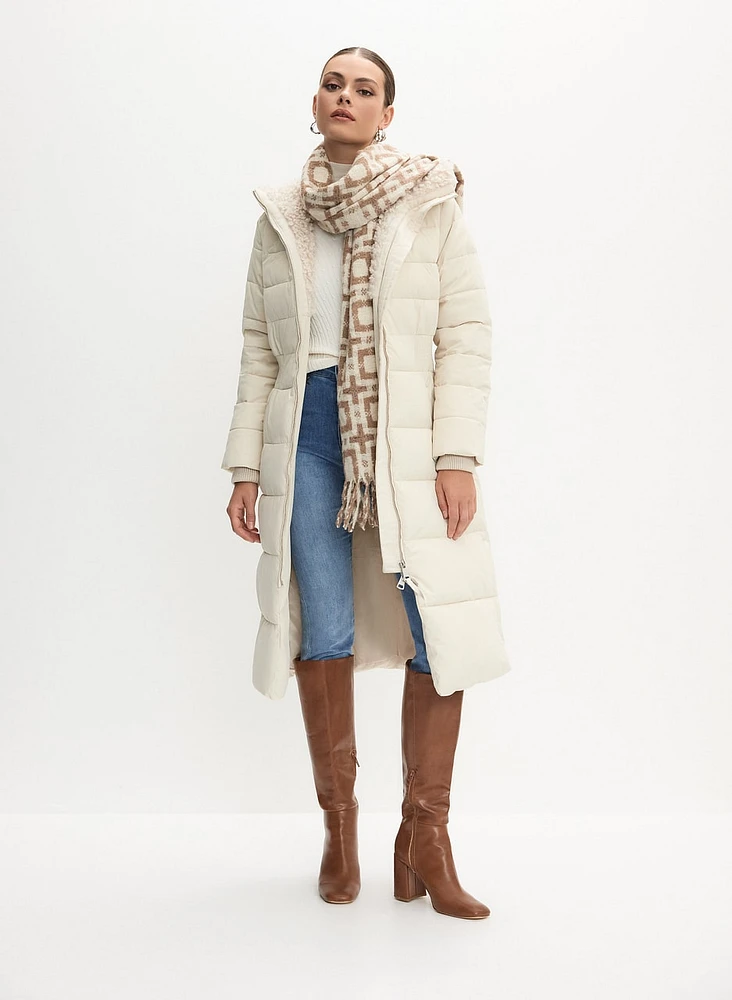 Manteau long matelassé