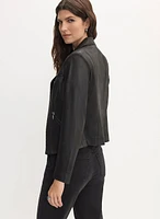 Vex - Cropped Faux Suede Jacket