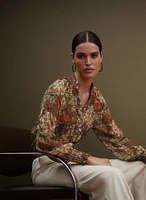 Paisley Print Blouse
