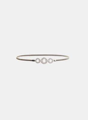 Triple Crytstal Circle Thin Belt