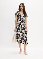 Joseph Ribkoff - Geometric Wrap-Over Dress