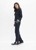 Striped Trim Knit Pants
