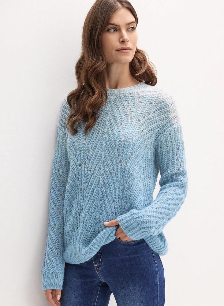 Ombre Open Weave Sweater