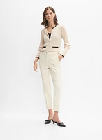 Pantalon droit à ourlet replié