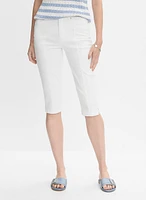 Denim Slim-Leg Capris