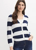 Stripe Knit Cardigan