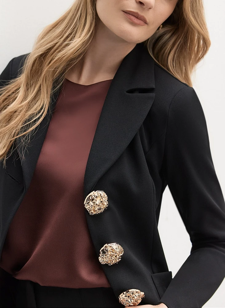 Joseph Ribkoff - Embossed Button Front Jacket