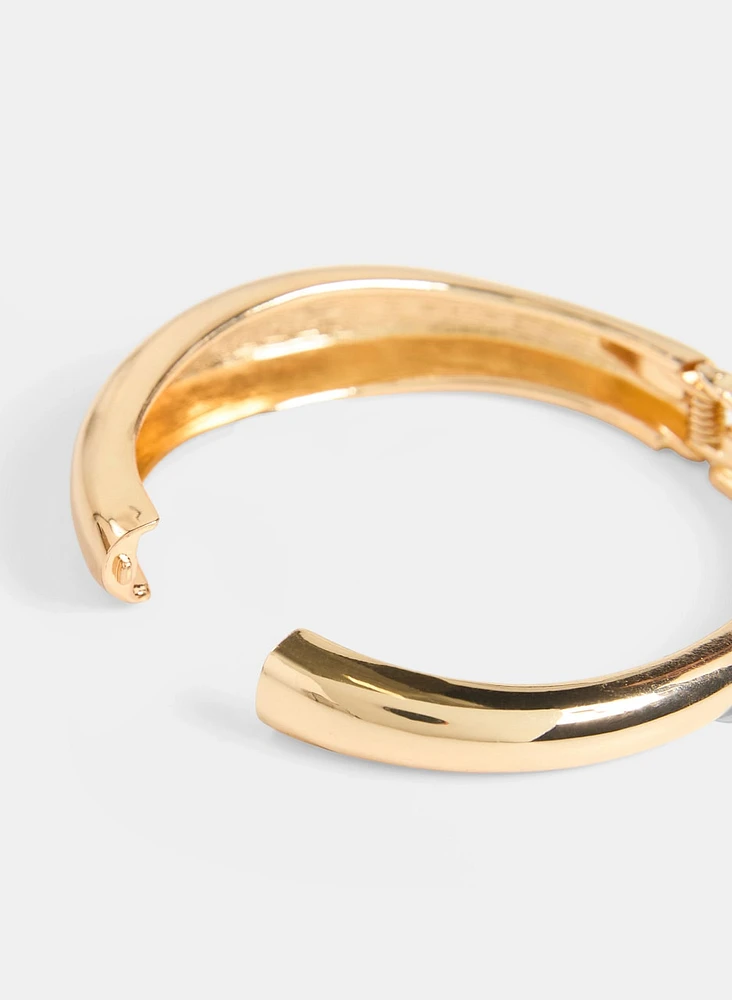 Waved Hinge Bangle