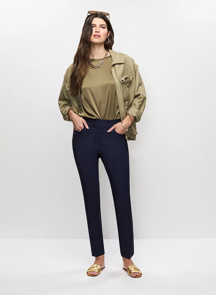 Pantalon à jambe étroite enfiler