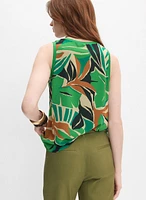 Blouse à motif feuilles