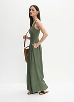 Corset Effect Wide Leg Jumpsuit