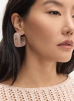 Marbled Hoop Earrings