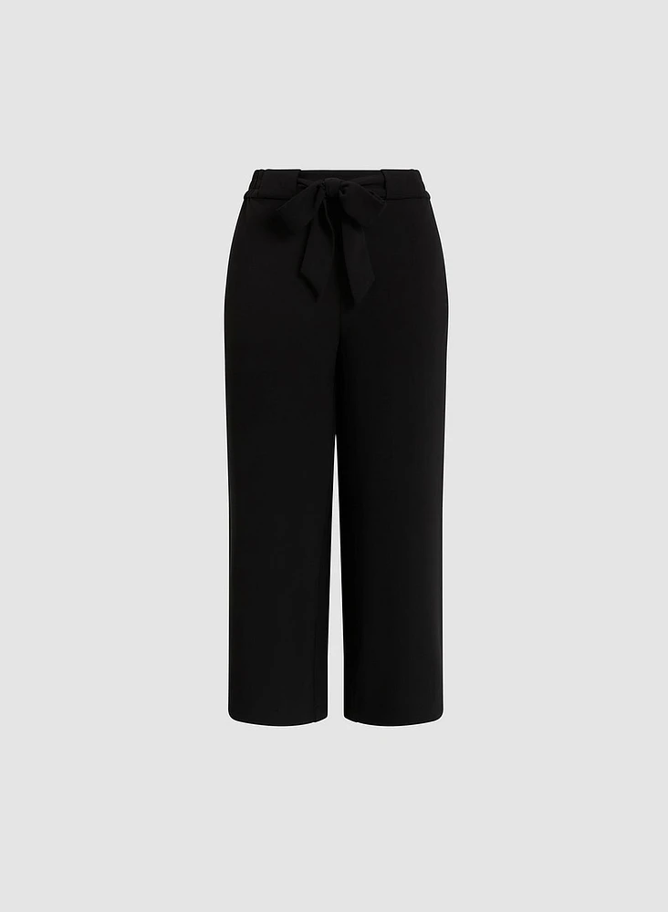Pantalon ceinturé à enfiler