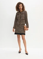 Button-Up Bouclé Jacket