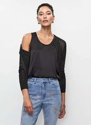 Haut sans manches en satin