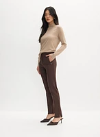 Pintuck Straight-Leg Pants