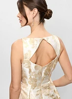 Adriana Papell- Jacquard Open Back Dress