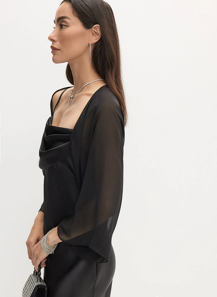 Long Sleeve Chiffon Bolero