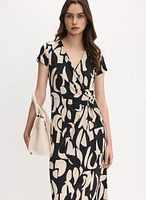 Joseph Ribkoff - Geometric Wrap-Over Dress