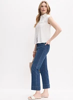 Cropped Straight-Leg Jeans