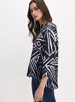 Joseph Ribkoff - Geometric Asymmetric Jacket