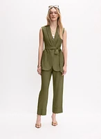 Cuffed Straight-Leg Pants