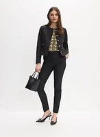 Collarless Jacket & Slim-Leg Pants