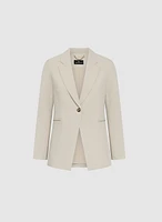 Notch Collar Single Button Jacket