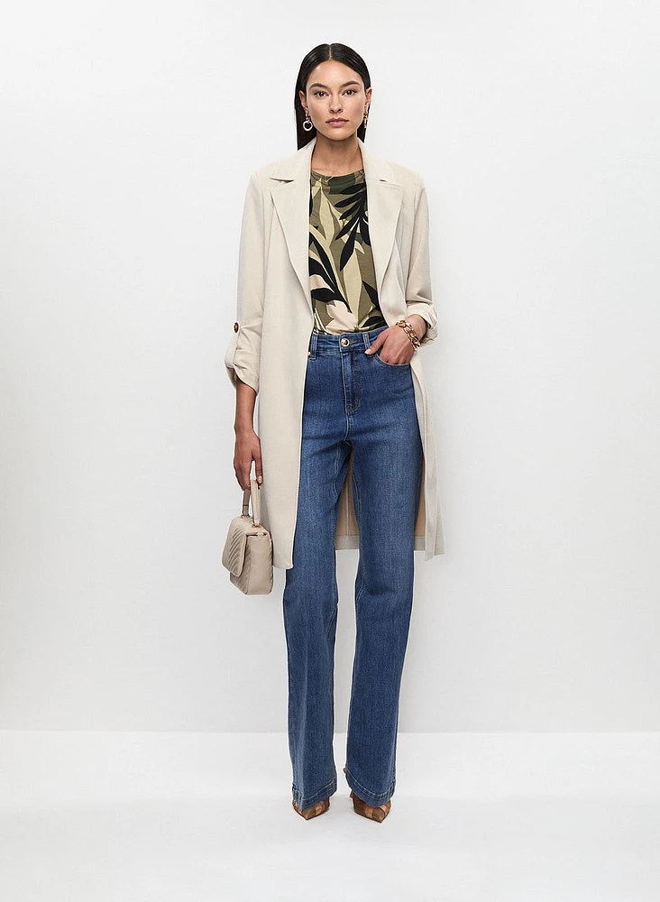 Tropical T-Shirt & Wide Leg Trouser Jeans