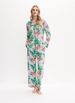 Simon Chang - Tropical Print Pyjama Set