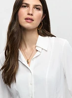 Long Sleeve Button Front Blouse