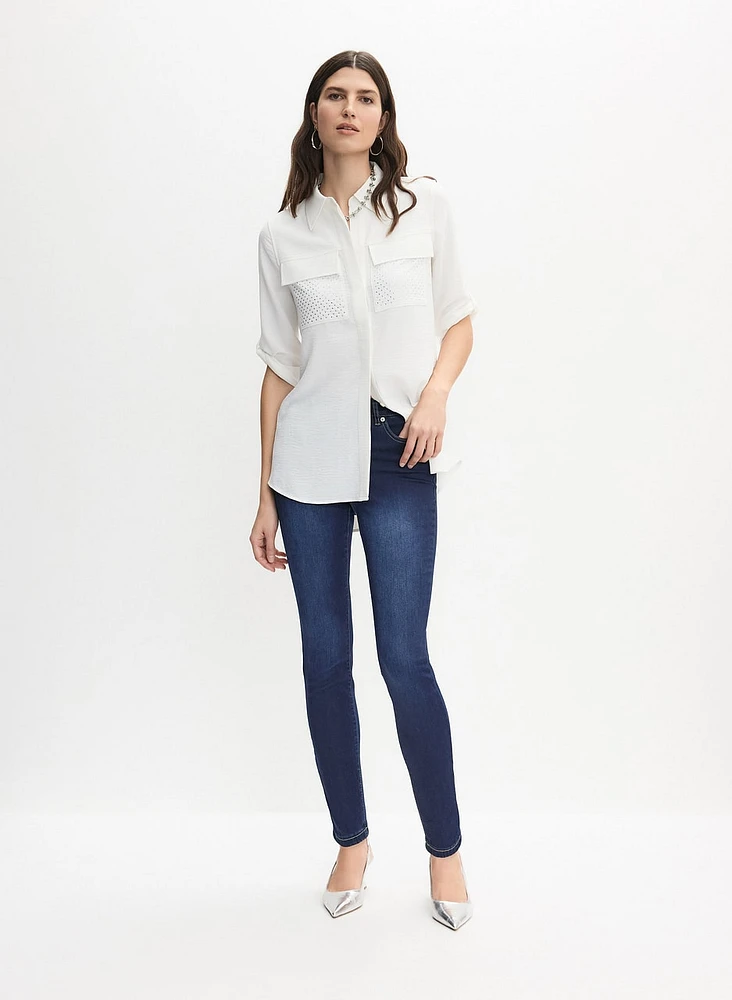 Utilitarian Button Up Blouse