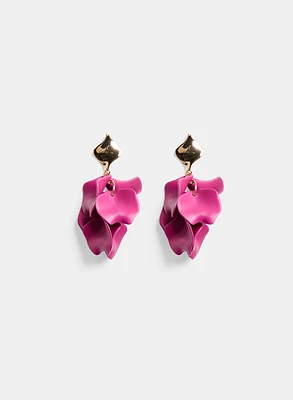 Petal Pendant Drop Earrings