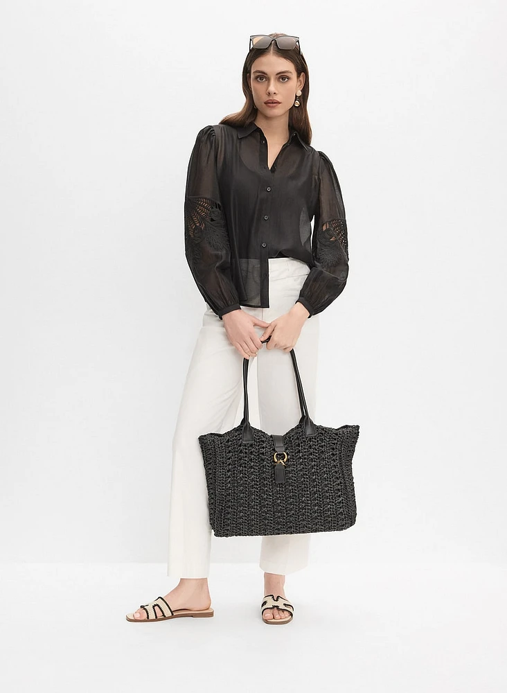 Lace Cotton Voile Blouse