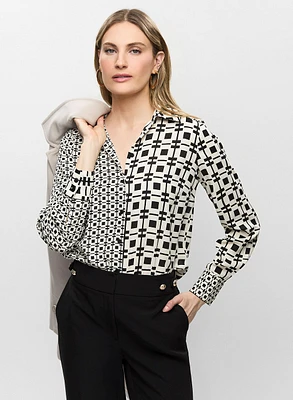 Mixed Print Blouse