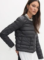 Embellished Collar Puffer Jacket