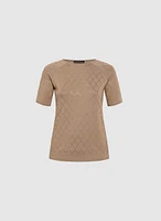 T-shirt carreauté en pierres