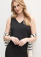 Sleeveless Crepe Blouse