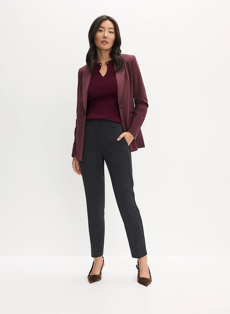 Collar Pin Embellished Sweater