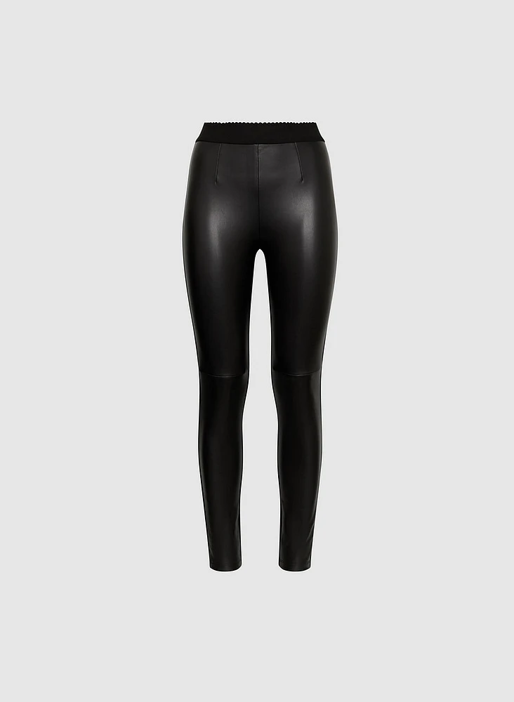 Kayla Vegan Leather Straight Leg Pants