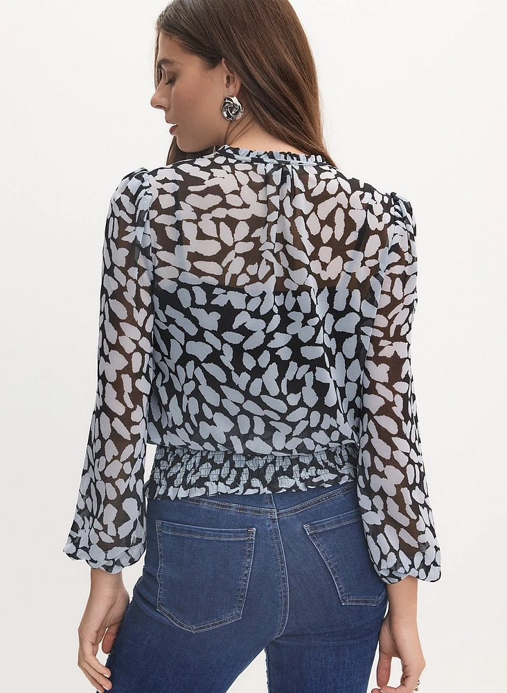 Printed Chiffon Blouse