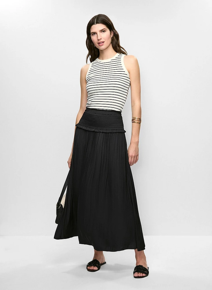 Camisole à rayures et jupe maxi 