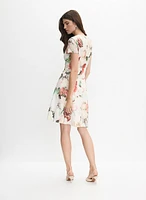 Short Sleeve Floral Dress