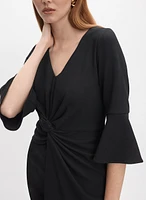 Bell Sleeve Jersey Dress