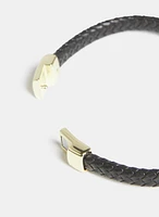 Bracelet tressé en cuir végane