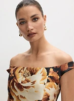 Floral Off-the-Shoulder Dress