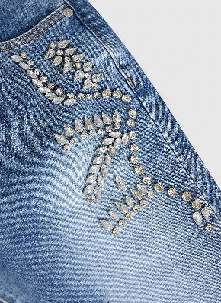 Rhinestone Detail Jeans