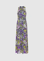 Robe florale ornée de paillettes
